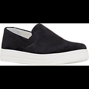 Black PRADA slip ons
